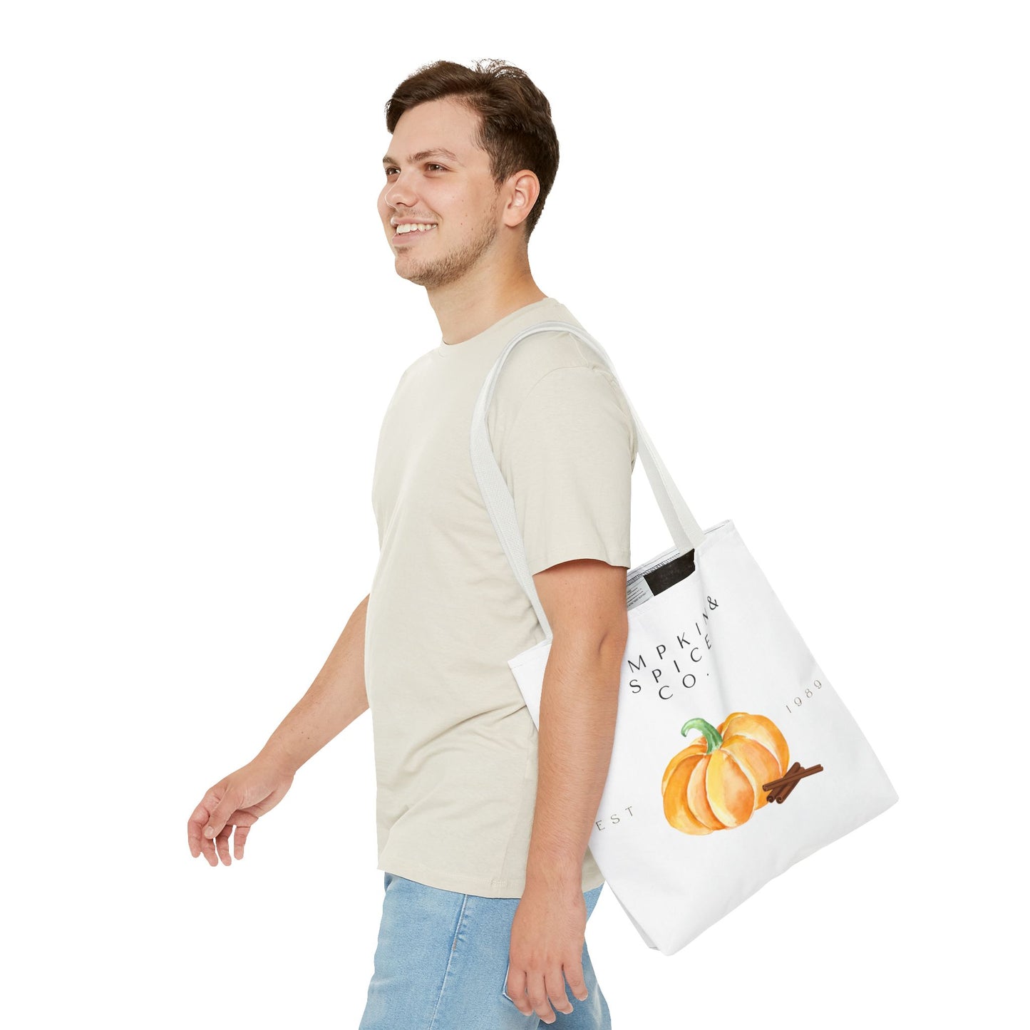 'Pumpkin & Spice Co.' Canvas Tote – Autumn Watercolor Edition
