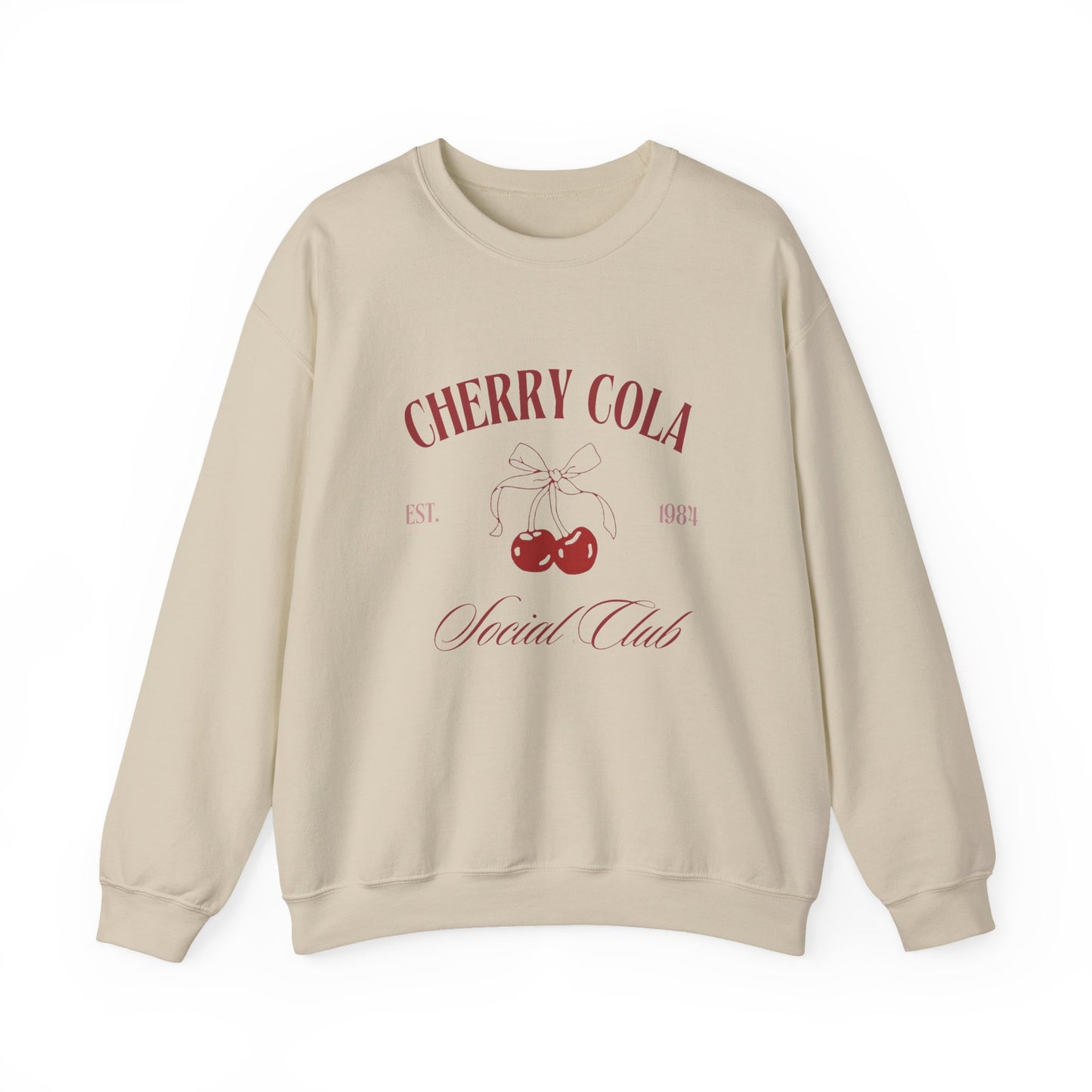 Unisex Cherry Cola Social Club Vintage Sweatshirt – Cozy Retro Aesthetic Crewneck