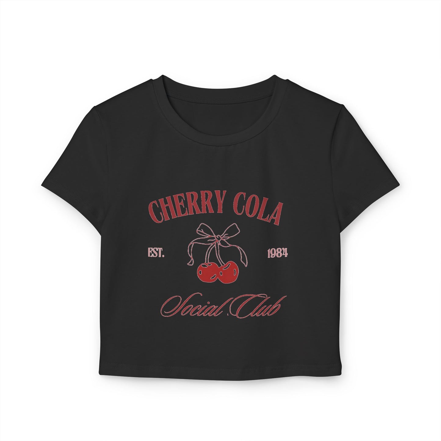 Retro 'Cherry Cola Social Club' Vintage Style Crop Top