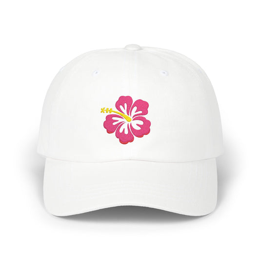 Embroidered Hibiscus Flower Cap