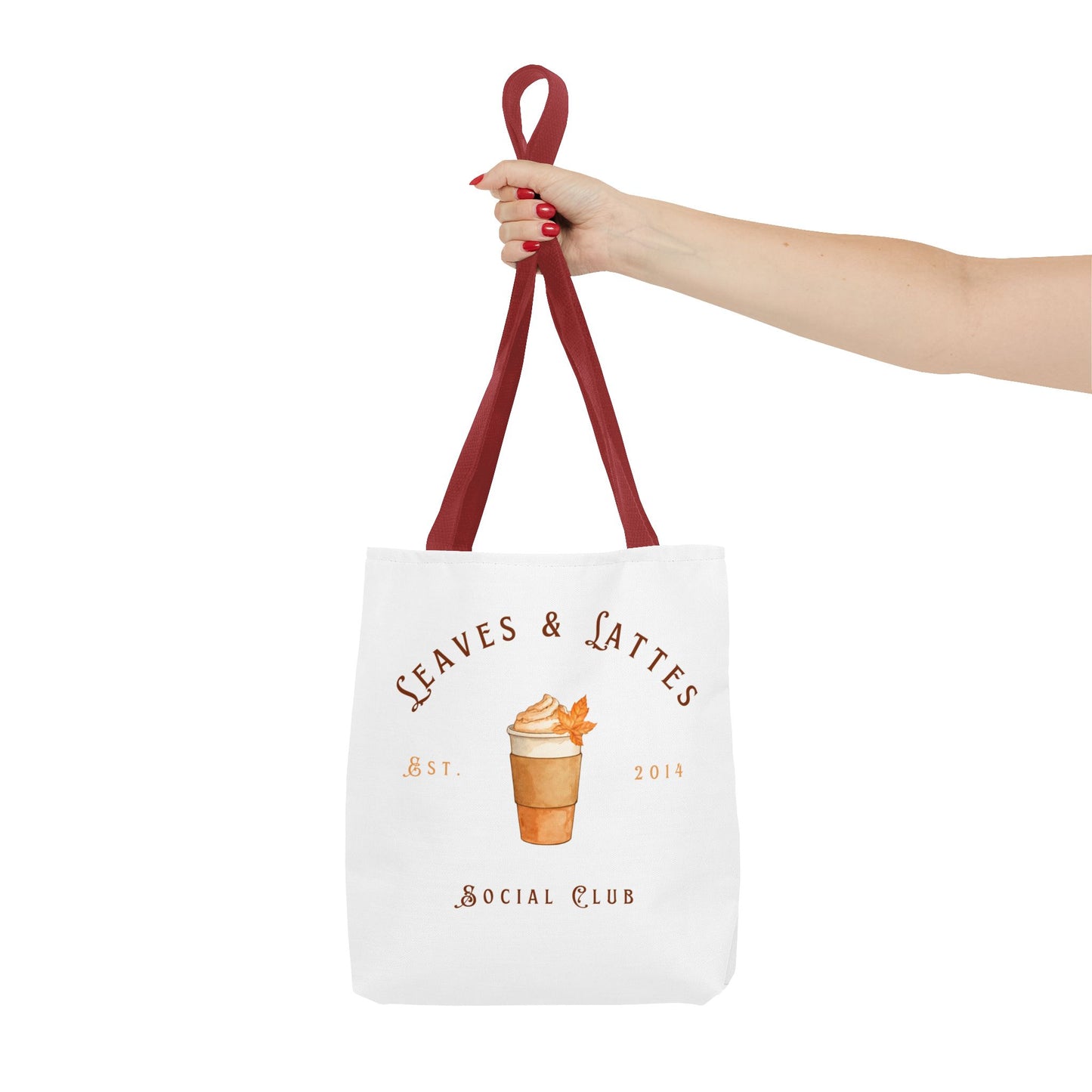 'Leaves & Lattes Social Club'- Eco-Friendly Canvas Tote bag