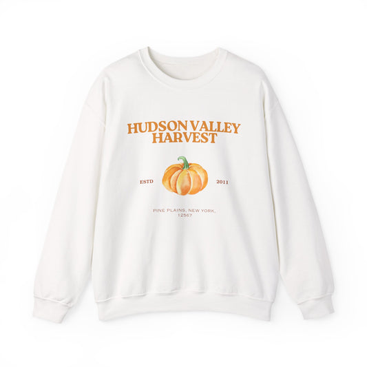 Hudson Valley Harvest Pumpkin Gilded Sweatshirt – Rustic Autumn Farm Style Crew Neck
