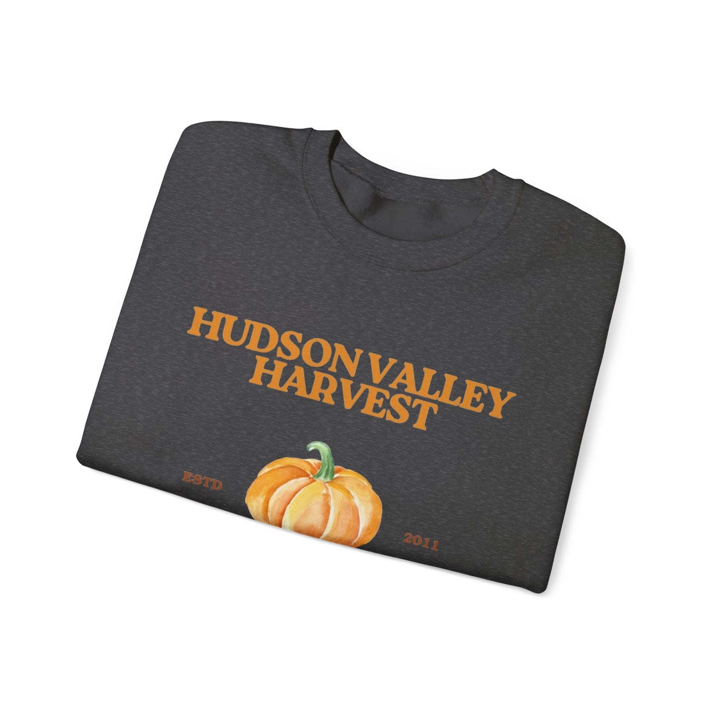 Hudson Valley Harvest Pumpkin Gilded Sweatshirt – Rustic Autumn Farm Style Crew Neck